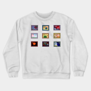 Fanfic Trope Postage Stamps Crewneck Sweatshirt